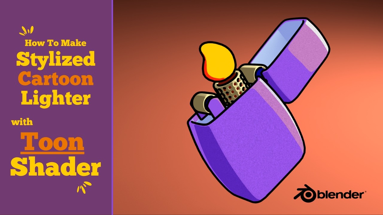 Creating a Stylized Cartoon Lighter in Blender | 3D Modeling & NPR Shading