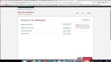 Assignment Builder in Discovery Education