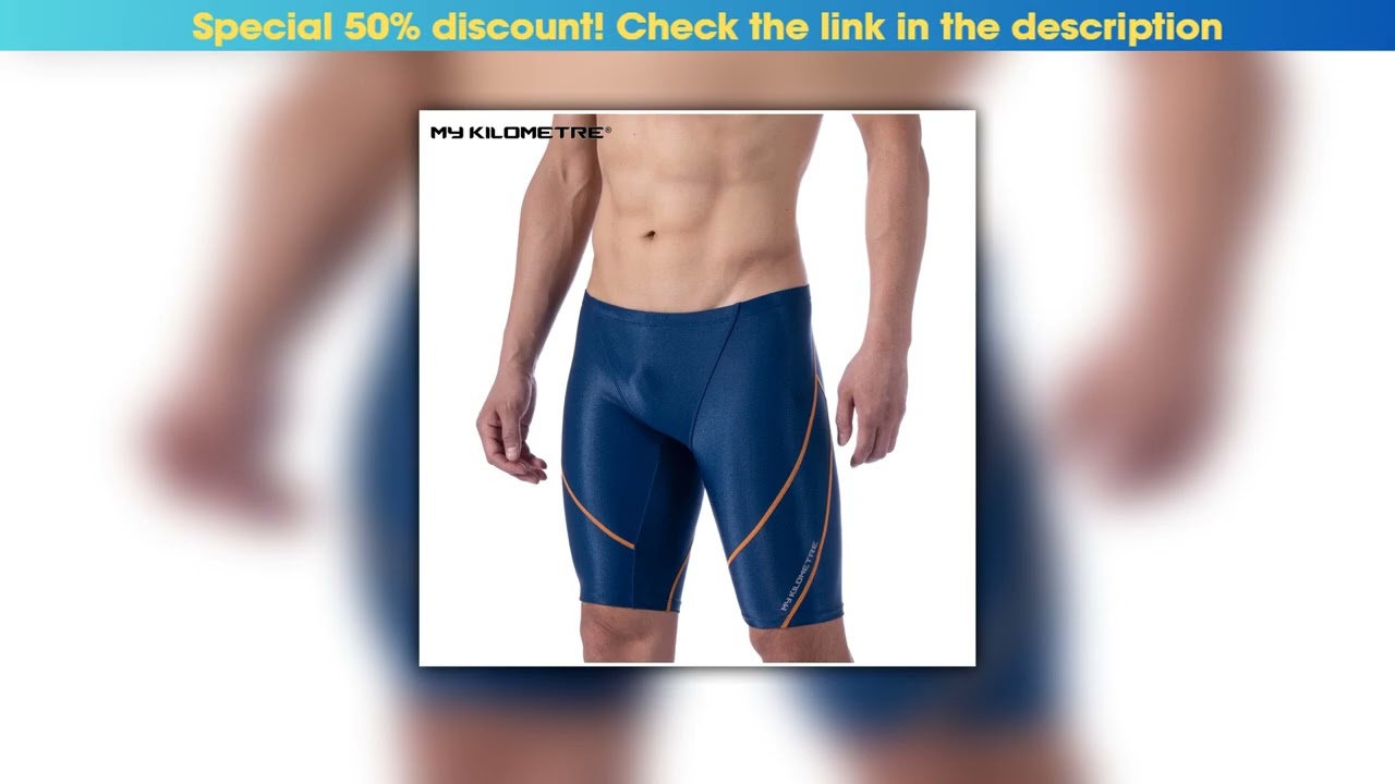 First Look MY KILOMETRE Mens Swim Jammer Swimwear PBT Durable Athletic Training Endurance Swimsuits