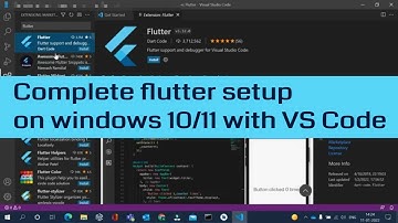 Setup flutter dart on windows with vscode, android studio, emulator