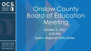 Onslow County Board of Education Meeting