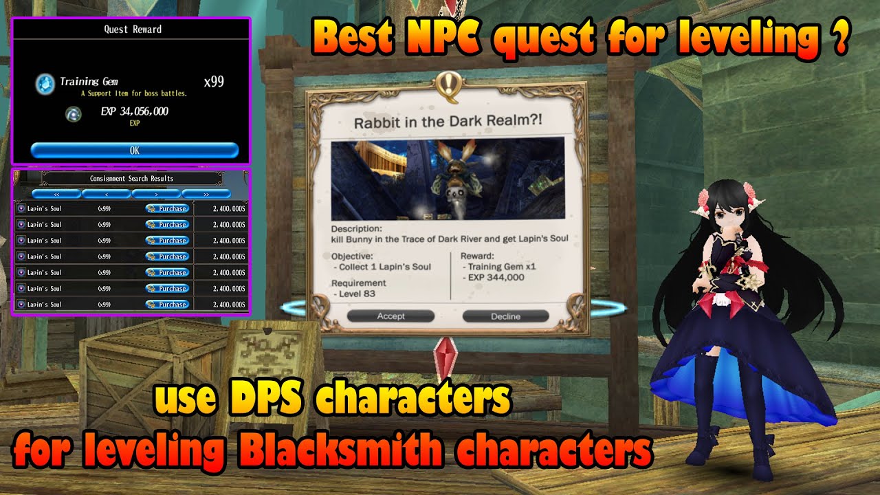 Best NPC Quest for Leveling Character ? | Leveling Lv 83+