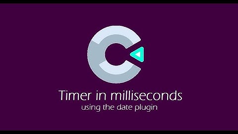 Construct 3 Gems : Timer in milliseconds (using the date plugin)