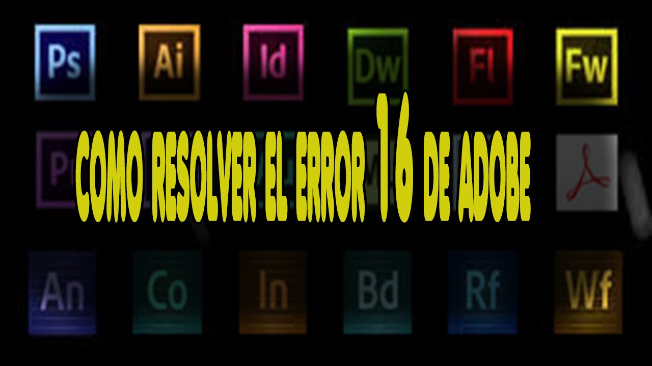 COMO RESOLVER EL ERROR 16 DE ADOBE PREMIERE CC - YouTube