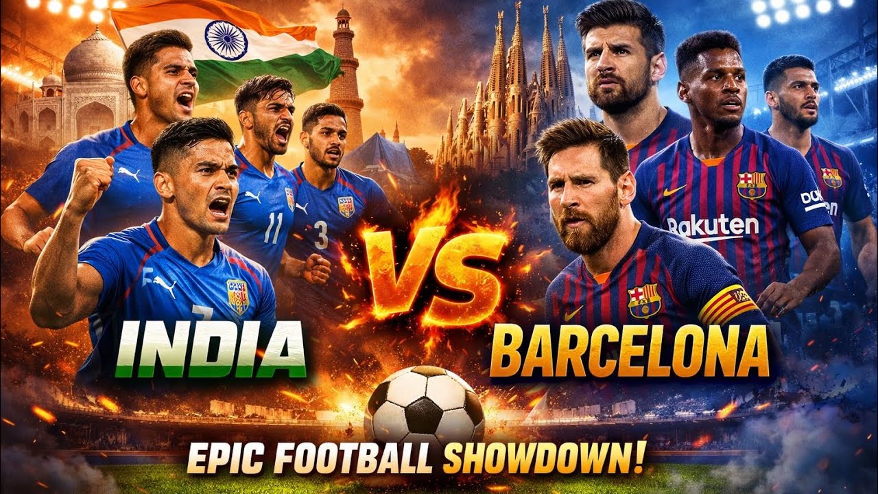INDIA vs BARCELONA 🔥Kaun Jeetega? 3 - 2 🔥 🔴 LIVE FULL MATCH HIGHLIGHTS