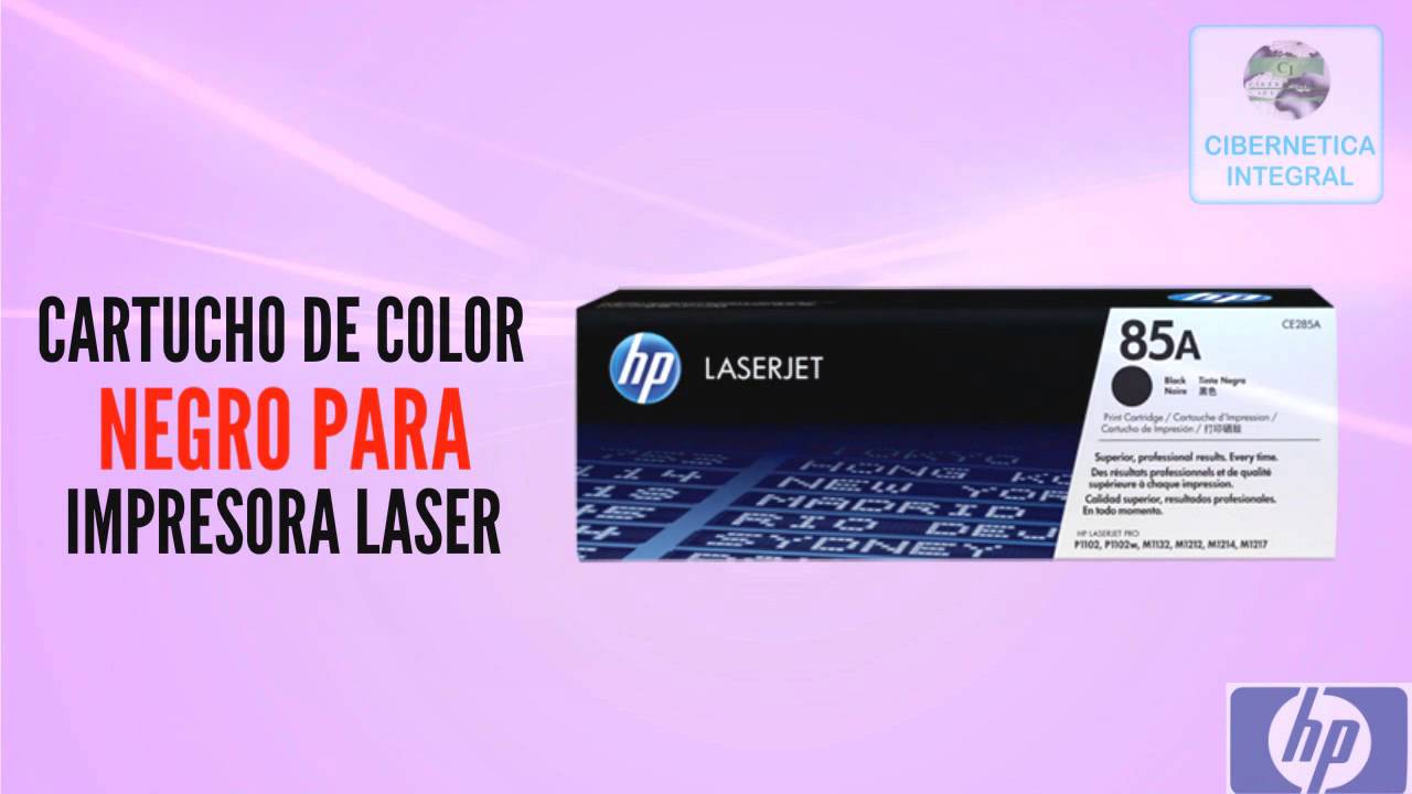 Cartucho de toner HP 85A CE285A original color negro para laserjet P1102 -  YouTube