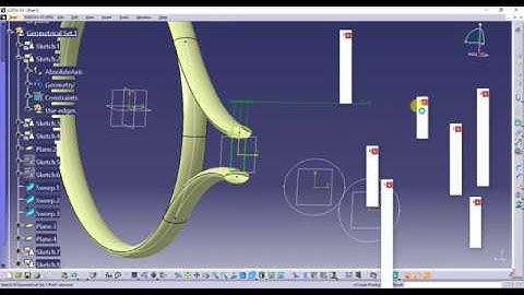 How to make badminton racket in catia | surfacing | tutorial