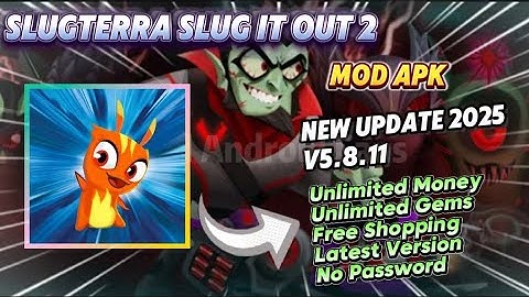 SLUGTERRA Slug it Out 2 v5.8.11 Mod Apk Unlimited Money Unlimited Gem New Update 2025