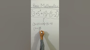 😳 CLEAN BASIC MATHEMATICS (3×5^2÷15)-(5-2^2)=? #Shorts