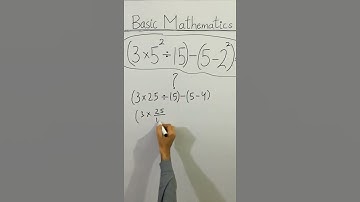 😳 CLEAN BASIC MATHEMATICS (3×5^2÷15)-(5-2^2)=? #Shorts