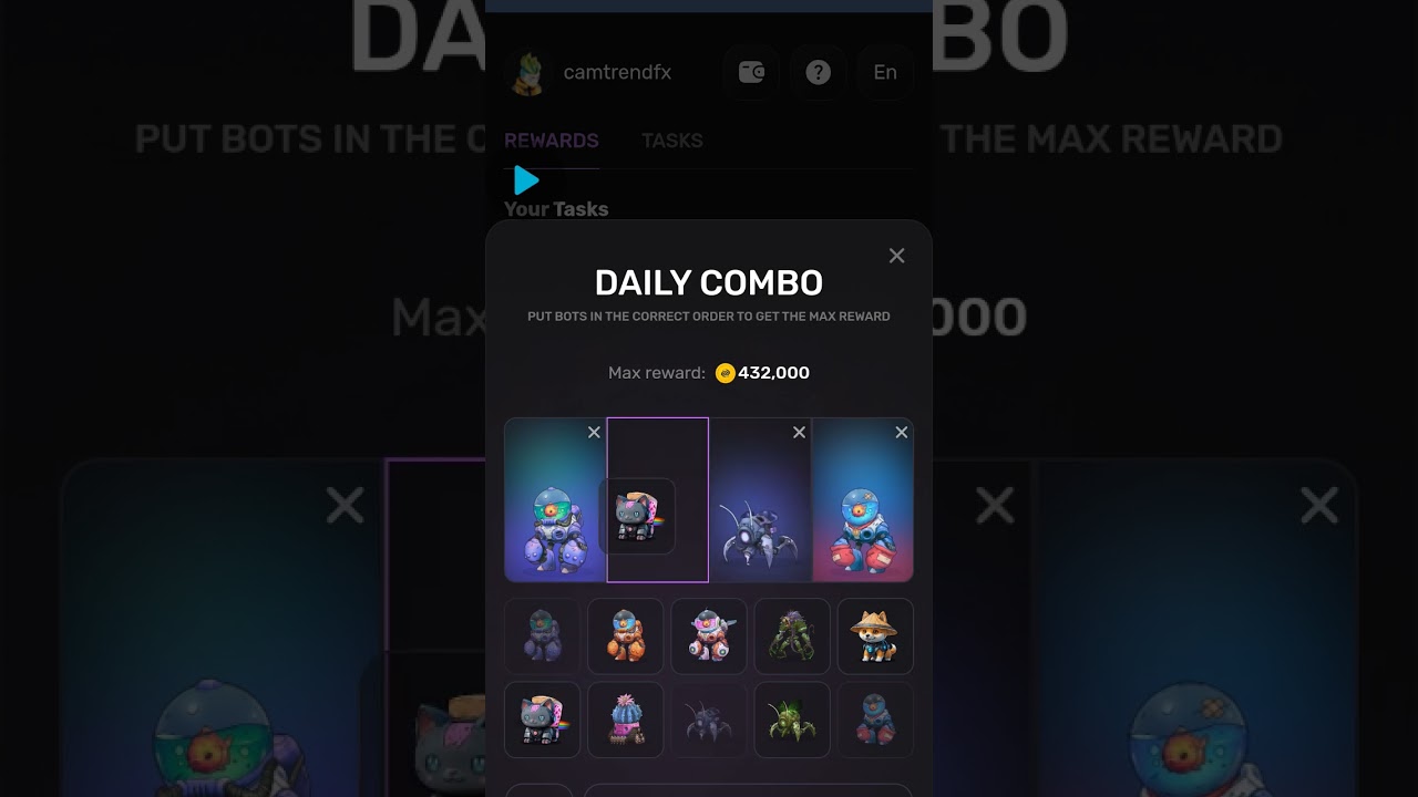 10 June 2024 - Pixel Tap Daily Combo Pixelverse #pixelverse #camtrendfx