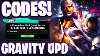 *🌀GRAVITY* NEW GRAVITY UPDATE CODES FOR ANIME FINAL QUEST! ROBLOX AFQ GRAVITY UPDATE CODES