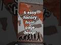 6 easy front page design for school projects and idea note journals|Aesthetic Girl #trending #shorts