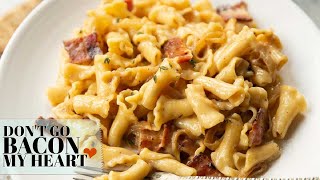 Brie Pasta (with bacon & caramelized onions!) by Dont Go Bacon My Heart 8,115 views 2 years ago 57 seconds