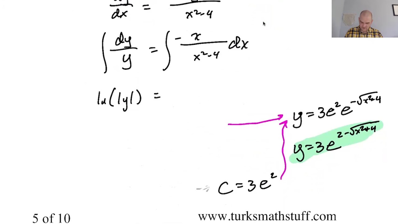 Solving Differential Equations pg 5, pt 2 - YouTube