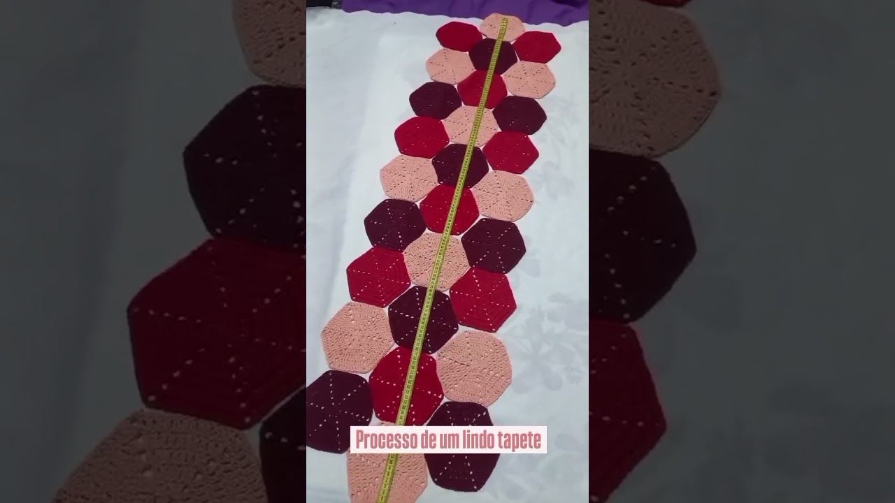 Trabalho em um tapete hexágono maravilhoso 