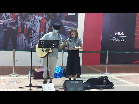 你瞞我瞞 + 思覺失調 (Cover by Yuet x Anson) @旺角豉油街Busking (2020.09.26)