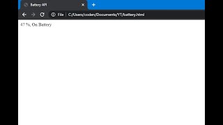 How to use the battery API in Javascript | How to use the navigator.battery functions | CodeNCraft