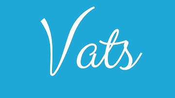 Learn how to Sign the Name Vats Stylishly in Cursive Writing