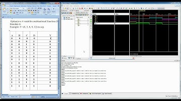 Simulation of VHDL Code for 4 Variable Combinational Circuit