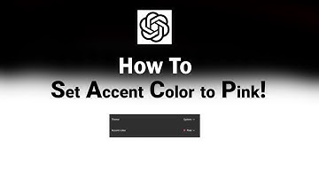 How to Set Accent Color to Pink on ChatGPT [NEW]