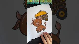 Coloring with me 🥰 Coloring book Farm Bold and Easy #shorts