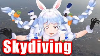 Pekora challenged Skydiving and Bungee Jumping
