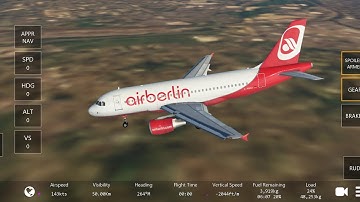 INFINITE FLIGHT : AIR BERLIN AIRBUS A319 EMERGENCY AND HARD LANDING AT ORLY AIRPORT RUNWAY 25