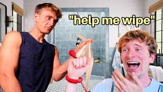 HANDCUFFED TO MY TWIN FOR 24 HOURS... ft Carter Kench
