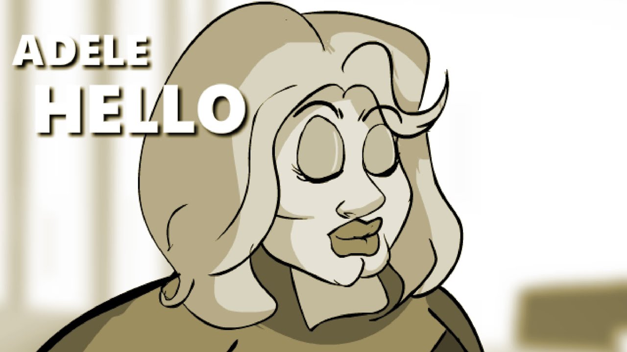 Hello voice. Hello Adele cartoon. Adele hello кадры. Adele hello Мем.