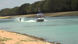 Matthew barefoot waterskiing