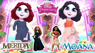 My talking angela 2 💘 Merida 🆚 Moana 🎏 Disney Princess Cosplay🌈💋