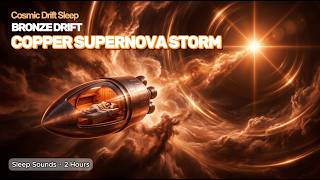 Spaceship Bedroom: Drifting Through the Copper Supernova Storm | Deep Sleep Ambience • 2 Hours 4K