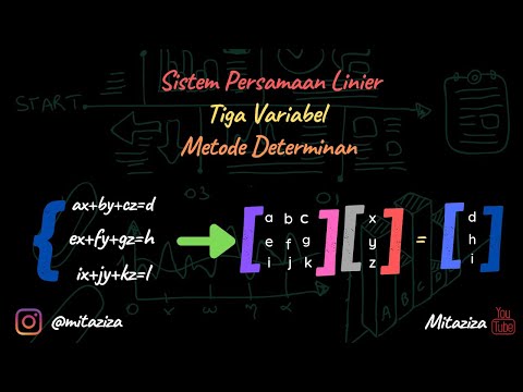 Sistem Persamaan Linier Tiga Variabel || SPLTV || Metode Determinan Matriks