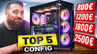 TOP 5 CONFIG PC Gamer : 800€ / 1200€ / 1800€ / 2500€
