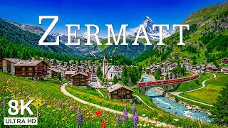 Zermatt 8K UHD 🇨🇭 | Matterhorn Views, Alpine Mountains, Scenic Trains & Swiss Fairytale Landscapes