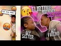 HAD MY FRIEND FLIRT WITH MY 15 YEAR OLD SISTER TO SEE HOW SHE REACTS! *They went too far*