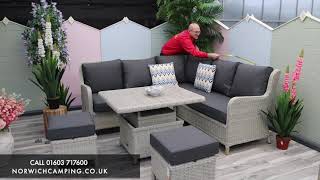 Bramblecrest Chedworth Mini Corner Set with Recline | Garden Furniture
