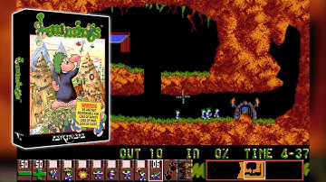 Lemmings - gameplay - DMA Design / Psygnosis, 1991 - PC / DOS / Amiga /  old puzzle strategy game