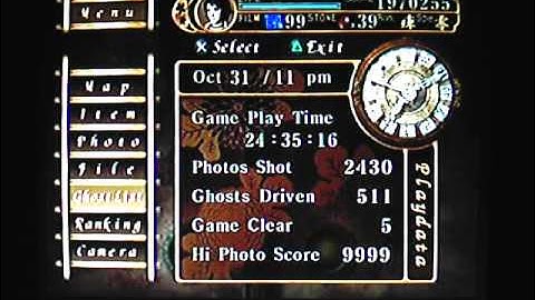 Fatal Frame ( Gameplay w/ 100% Ghost list )