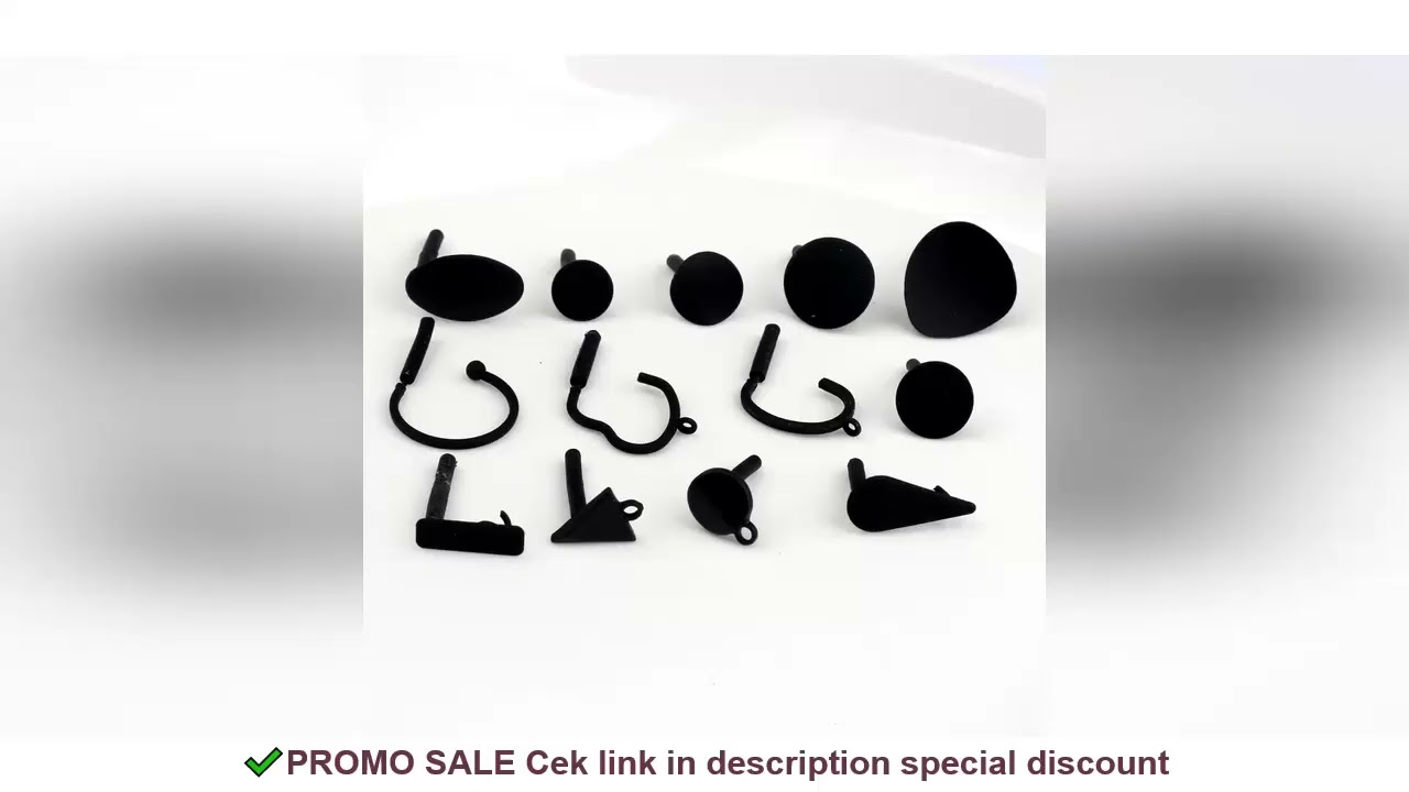 Black Rubber Paint Geometric Earrings Base Connectors Linker 10pcs/lot For Diy Jewlery Making Suppli