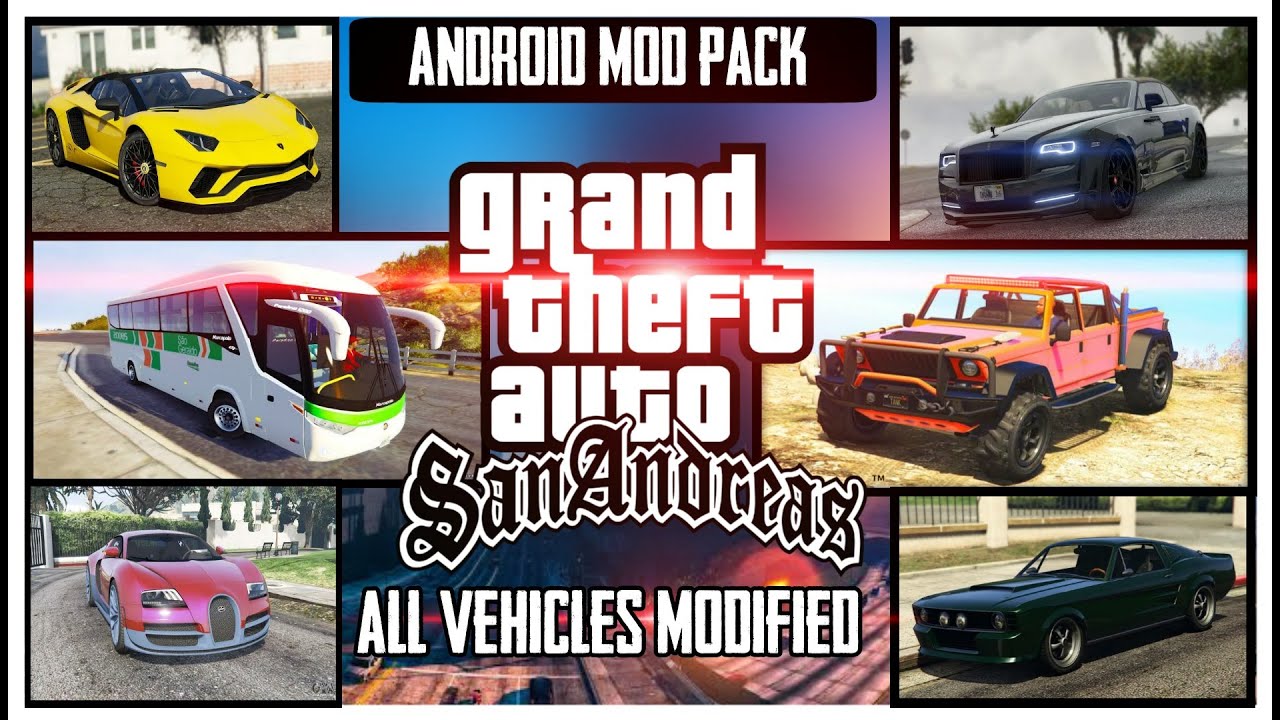 Gta sa android cars mod pack ALL PREMIUM CARS AND