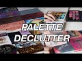 EYESHADOW PALETTE DECLUTTER 2020// Declutter Makeup With Me!