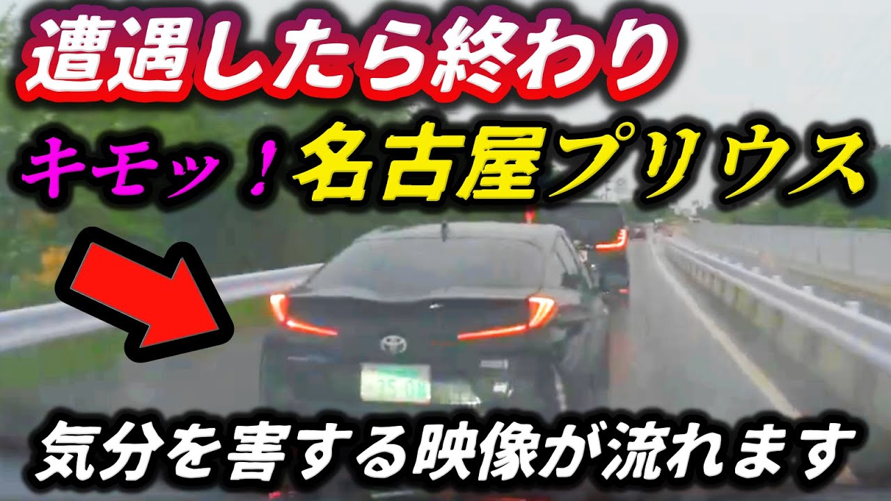 【ドラレコ】※気分を害する映像が流れます。遭遇したら即逃げろ名古屋ナンバープリウス/イキリ運転レクサスの珍走/平然と信号無視するマダム/ビビって逃げちゃう煽りBMW/気分はオープンカードア開けっぱ男。