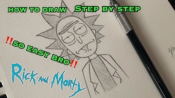 HOW TO DRAW RICK SANCHEZ | STEP BY STEP EASY/SIMPLE TUTORIAL‼️ | Rick & Morty