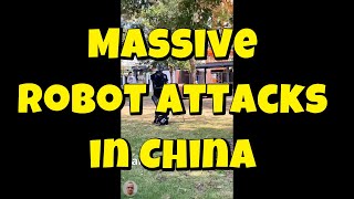 Massive Robot Attacks in China 😲 Robot vs Human 🤖 AI Robot Attack Humans #robot #tech #technology