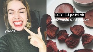 MAKING LIPSTICK FROM BEETS // homemade zero waste beauty