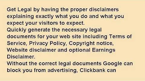 Legal Disclaimer Page Generator IM