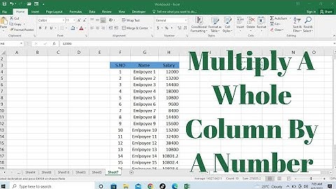 How To Multiply A Whole Column By A Number In Microsoft Excel | Multiply Column With A Number Excel
