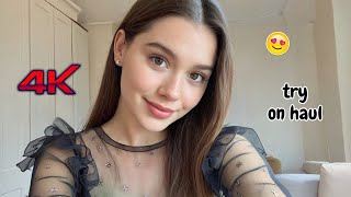 Transparent Try-On Haul See-Through Fashion Review No Bra Challenge